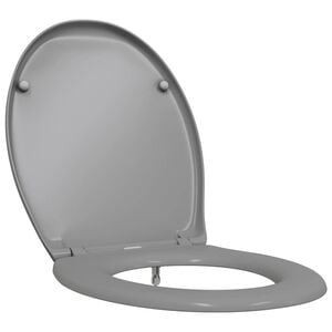 vidaXL Asiento de WC Gris 47 x 37 x 4 cm Duroplast