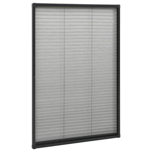 vidaXL Mosquitera plisada para ventanas aluminio antracita 80x160cm
