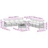 vidaXL Conjunto de sof&aacute;s de exterior 9 pcs Gris Natural y Claro