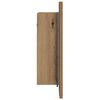 vidaXL Armario de ba&ntilde;o con espejo LED madera roble artisan 40x12x45 cm