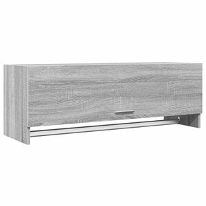 vidaXL Armario madera contrachapada gris Sonoma 100x32,5x35 cm