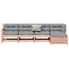 vidaXL Juego de muebles jard&iacute;n 5 pzas y cojines madera abeto Douglas