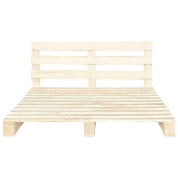vidaXL Estructura cama palets sin colch&oacute;n madera maciza pino 200x200cm