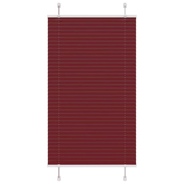 vidaXL Estor Plisado rojo burdeos 70x100 cm Tela Ancho 69,4 cm