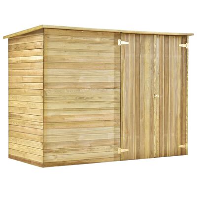 vidaXL Cobertizo para jardín de madera pino impregnada 232x110x170 cm