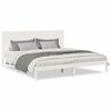 vidaXL Cama extralarga sin colch&oacute;n madera maciza blanca 200x210 cm