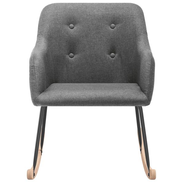 vidaXL Silla mecedora de tela gris claro