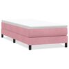 vidaXL Cama box spring sin colch&oacute;n terciopelo rosa 100x210 cm