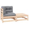 vidaXL Set de muebles de jard&iacute;n 2 piezas con cojines madera de pino