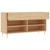 vidaXL Banco zapatero madera de ingenier&iacute;a roble Sonoma 102x35x55 cm