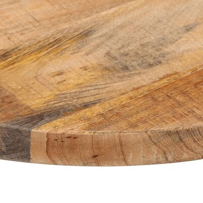 vidaXL Tablero de mesa redondo madera maciza mango rugosa Ø 50x1,5 cm