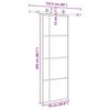 vidaXL Puerta corredera con juego herrajes negro 76x205 cm ESG vidrio