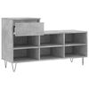 vidaXL Mueble zapatero madera contrachapada gris hormig&oacute;n 102x36x60 cm
