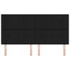 vidaXL Cabecero con cabecera Negro 180 cm Cuero sint&eacute;tico