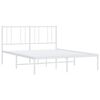 vidaXL Estructura cama sin colch&oacute;n con cabecero metal blanco 150x200cm