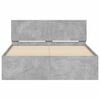 vidaXL Estructura de cama con cabecero gris hormig&oacute;n 135x190 cm