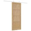 vidaXL Puerta Corredera Marrón 78 x 202 cm Madera de pino macizo