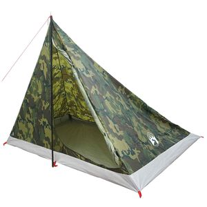vidaXL Tienda de senderismo 4 persona Camuflaje