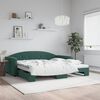 vidaXL Sof&aacute; cama nido terciopelo verde oscuro 100x200 cm