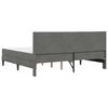 vidaXL Estructura de cama con colch&oacute;n Gris oscuro 200 x 200 cm