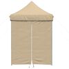vidaXL Tienda de fiesta plegable Pop-Up con 4 paredes laterales beige