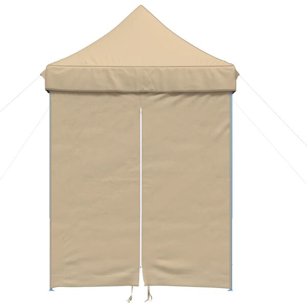 vidaXL Tienda de fiesta plegable Pop-Up con 4 paredes laterales beige