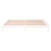 vidaXL Estructura cama LED sin colchón madera maciza blanco 160x200 cm
