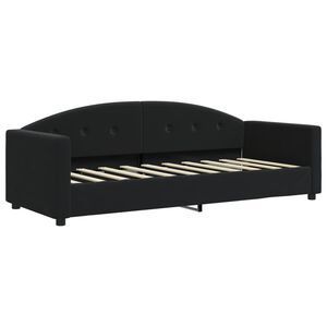 vidaXL Sof&aacute; cama sin colch&oacute;n terciopelo negro 80x200 cm