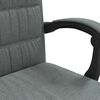 vidaXL Silla de oficina reclinable de tela gris oscuro