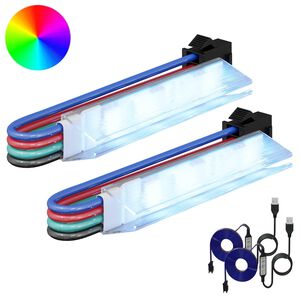 vidaXL Tira LED 2 pcs Negro y 1745 mm Cobre y pl&aacute;stico
