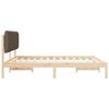 vidaXL Estructura de Cama con Cabecera Tapizada Taup&eacute; 180 x 200 cm