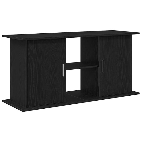 vidaXL Soporte para acuario de madera de roble negro 121x41x58 cm