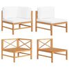 vidaXL Set de muebles de jard&iacute;n 2 pzas madera de teca y cojines crema