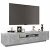 vidaXL Mueble para TV con luces LED gris hormig&oacute;n 180x35x40 cm