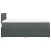 vidaXL Cama box spring con colch&oacute;n tela gris oscuro 120x200 cm