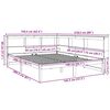 vidaXL Cama con estantería sin colchón madera maciza de pino 140x200cm