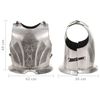 vidaXL R&eacute;plica de coraza de armadura medieval LARP acero plateado