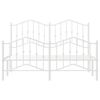 vidaXL Estructura cama sin colchón con estribo metal blanco 150x200 cm