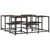 vidaXL Mesa de centro madera de ingenier&iacute;a roble ahumado 91x91x40 cm