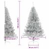 vidaXL &Aacute;rbol de Navidad Artificial Preiluminado Plateado 180 cm PET