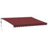 vidaXL Toldo retr&aacute;ctil autom&aacute;tico burdeos 450x350 cm
