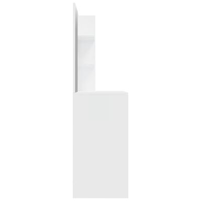 vidaXL Tocador con espejo blanco brillante 74,5x40x141 cm