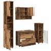vidaXL Juego de muebles de ba&ntilde;o con caj&oacute;n 4 pcs Madera Vieja