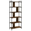 vidaXL Librer&iacute;a 6 estantes madera ingenier&iacute;a roble ahumado 76x32x192cm