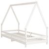 vidaXL Estructura de cama para ni&ntilde;os madera de pino blanco 90x200 cm