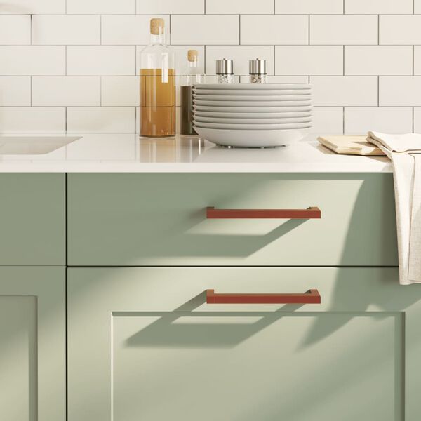 vidaXL Tiradores para armarios 20 uds acero inoxidable bronce 160 mm