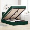 vidaXL Estructura cama otomana colch&oacute;n terciopelo verde oscuro
