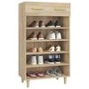 vidaXL Mueble zapatero madera contrachapada color roble 60x35x105 cm