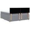 vidaXL Cama box spring con colch&oacute;n tela gris claro 200x200 cm