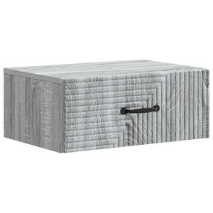 vidaXL Mesita de Noche de Pared Gris Sonoma 49 x 34,5 x 20 cm
